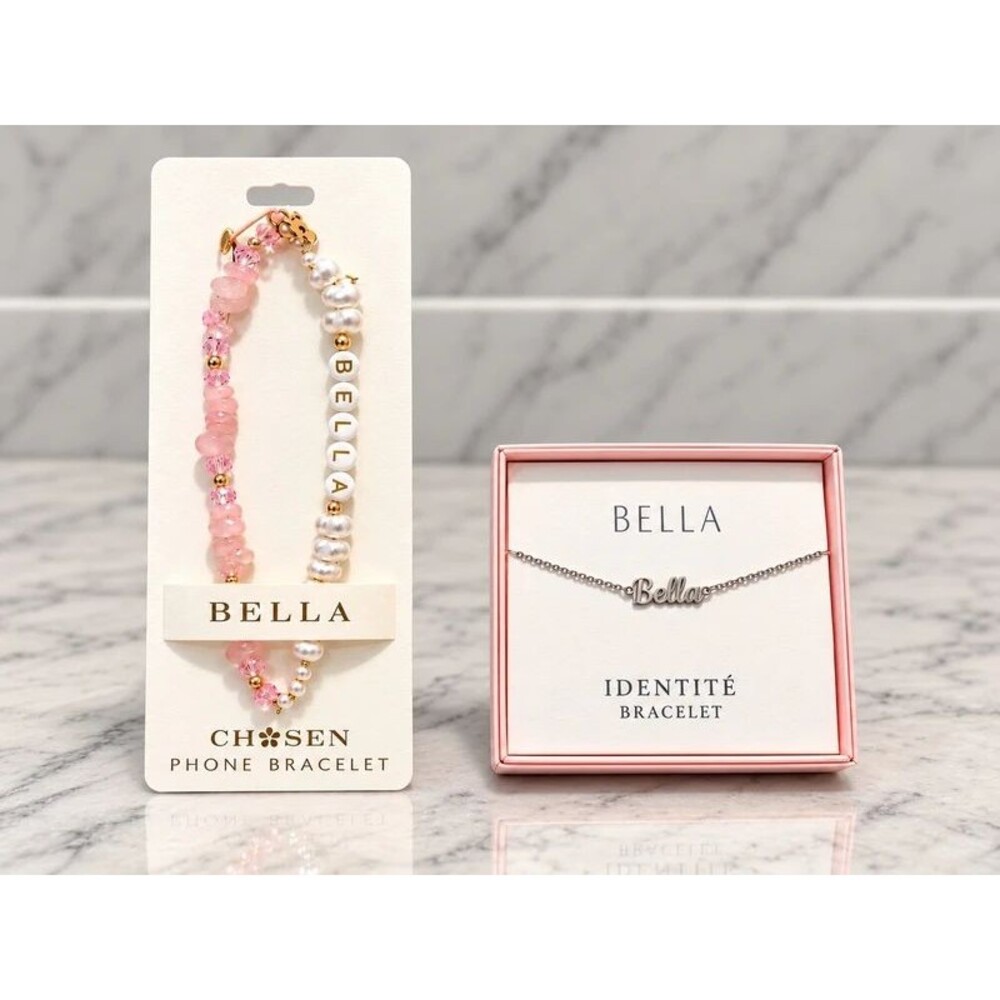 NEW! Personalized Letter B Names Cell Phone & Wrist Bracelet Set